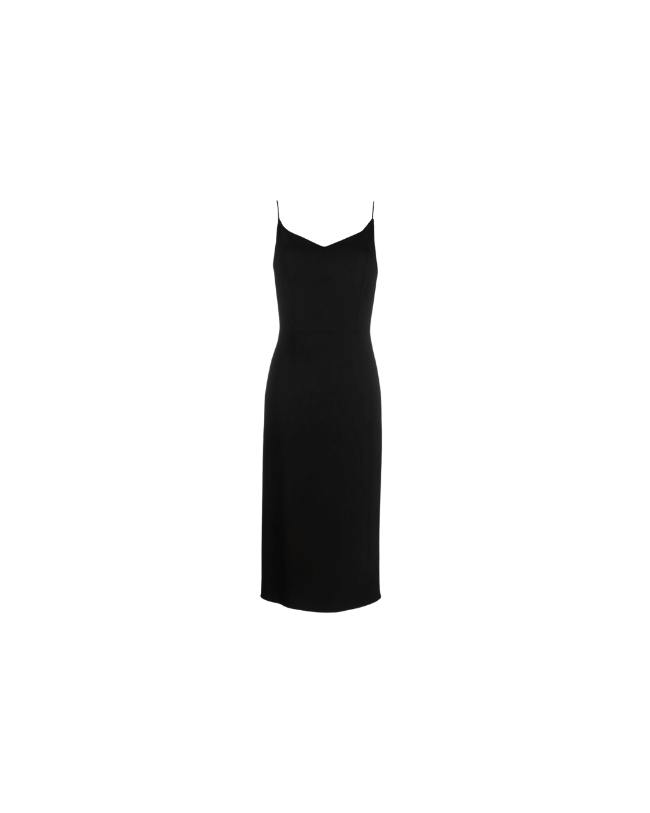 black spaghetti strap midi dress fall dress
