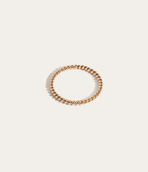 aurate Thick Stackable Twist Ring