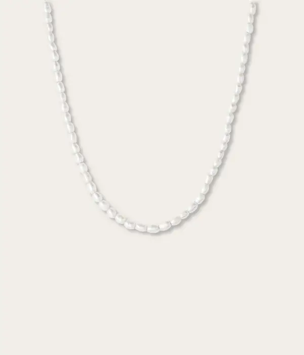 mejuri tiny pearl necklace
